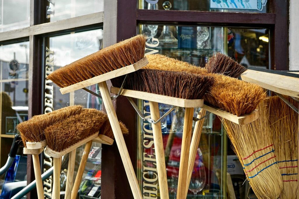 broom, sweep, brush, sweeping, clean, tool, broomstick, wooden, stick, handle, wood, equipment, brown, store, brown tools, brown clean, broom, broom, broom, broom, broom, sweep, sweep, sweeping, broomstick, broomstick, broomstick